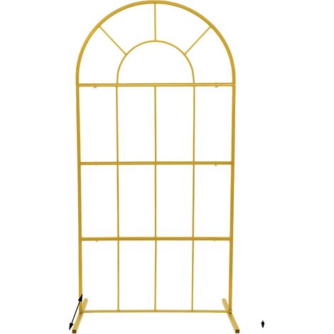 Arco de boda, fácil montaje, diseño de metal resistente, grande, dorado. (1/2)