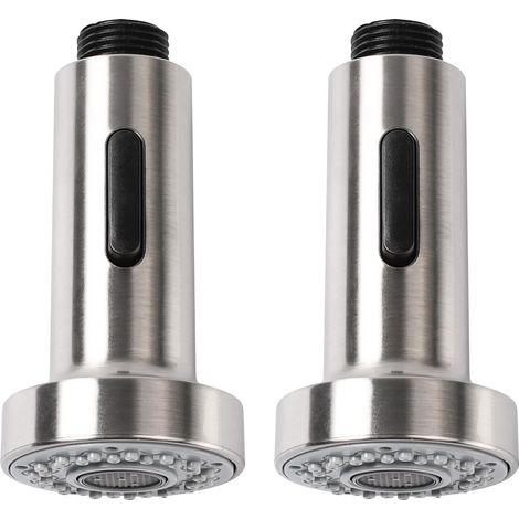 2 Stück Ersatz-Sprühkopf für Küchenspüle-Wasserhahn, 2 Modi, Sprühkopf für versenkbare Universal-Küchenarmatur G1/2, Ersatz-Sprühkopf für Küchenarmatur
