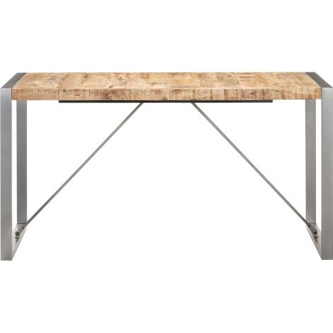 Maison Exclusive - Esstisch 140x70x75 cm Raues Mango-Massivholz