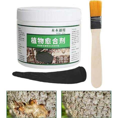 1 pièce Mastic cicatrisant arbre, pâte de protection pour greffe et réparation du tronc, 500 g, noir (1/5)