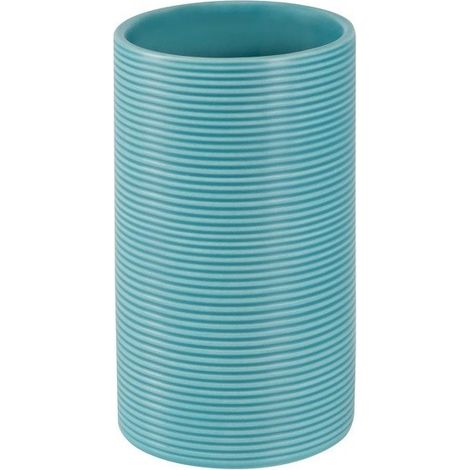 Gobelet Céramique TUBE RIBBED Bleu Spirella (1/2)