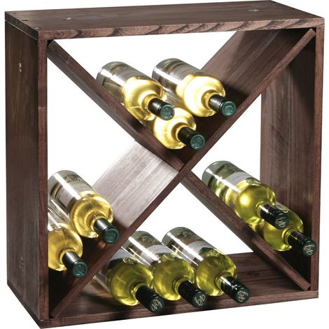 Weinregal, stylische dunkelbraune Box für 24 Flaschen - Kesper