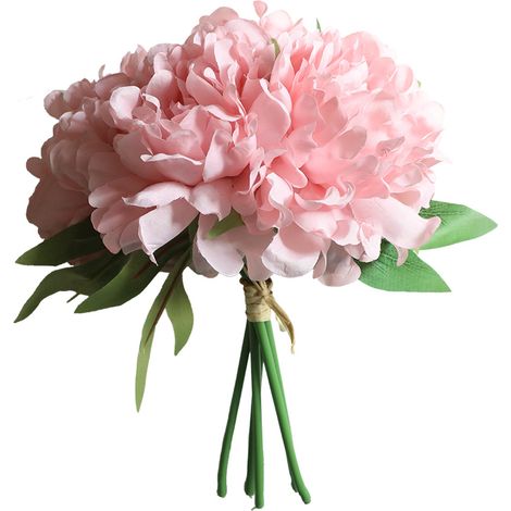 Fleur d'hydrangea artificielle de, 5 PCS simples longues soie tige tête Hortensia Bouquets pour le mariage, la maison, hôtel, décoration de fête, arrangement floral (Rose) (1/5)