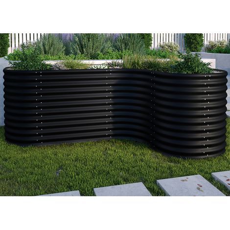 Vitavia Erweiterung "Curve" für Hochbeet "Terra 858" schwarz 80 x 86 cm
