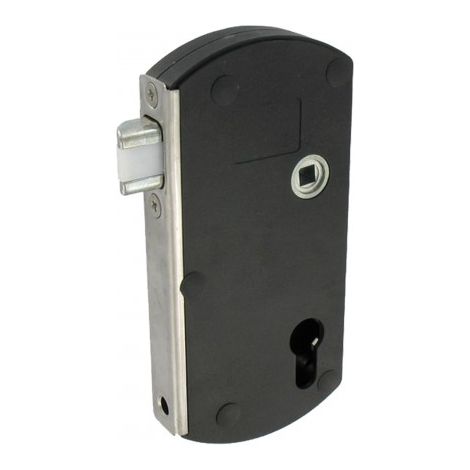 Serrure portail en applique à pêne réglable - Modulox GB - noir - TIRARD