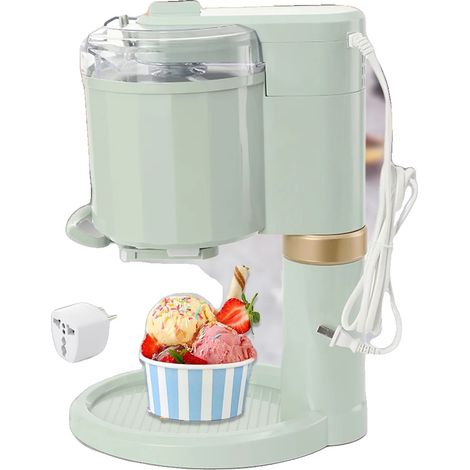 Máquina para hacer helados, capacidad de 1 litro, potencia de 220 V y 20 W, preparación rápida en 10 minutos, piezas desmontables para una fácil limpieza, diseño compacto. (1/5)