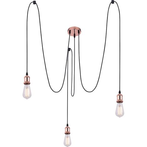 Globo - suspension - Oliver - cuivre - corde - Ø 12cm - E27 -
