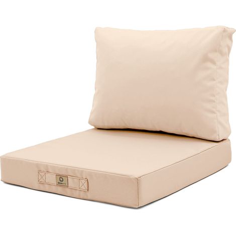 Coussins pour salon de jardin déhoussable 60x70cm Beige