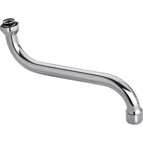 Bec de robinet, 177 mm, en forme de S, chromé (1/2)