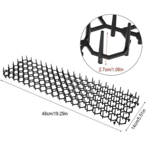 10 Pcs Anti-Chat avec Pointes 49CM Tapis Répulsif avec Epine Grille Pic Tapis Anti-Chiens pour Maison Clôture de Jardin Intérieur Extérieur (10Pcs) (1/3)