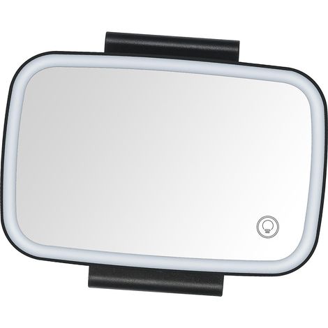 Pare-soleil voiture avec miroir LED, rétroviseur cosmétique anti-soleil réglable, miroir de beauté à pince