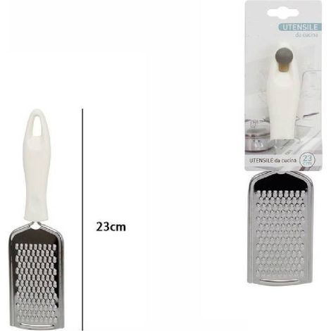 Trade Shop - Grattugia Manuale Verticale Manico In Plastica Gratta Formaggi 23cm Cucina 66166 - (1/2)