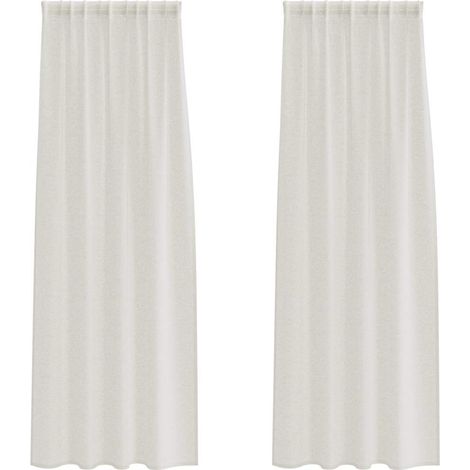Maison Exclusive - Tenda in Velo con tende 2 pcs Crema 225 x 140 cm Poliestere