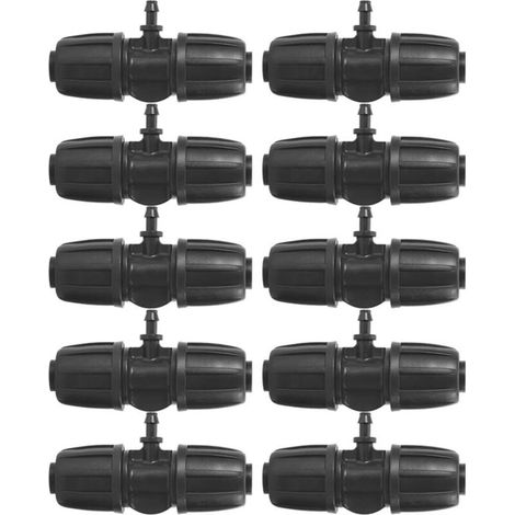 10 Stück hochwertige 16-mm-4/7-Schlauchverbinder mit Widerhaken für PE-Schläuche zur Gartenbewässerung