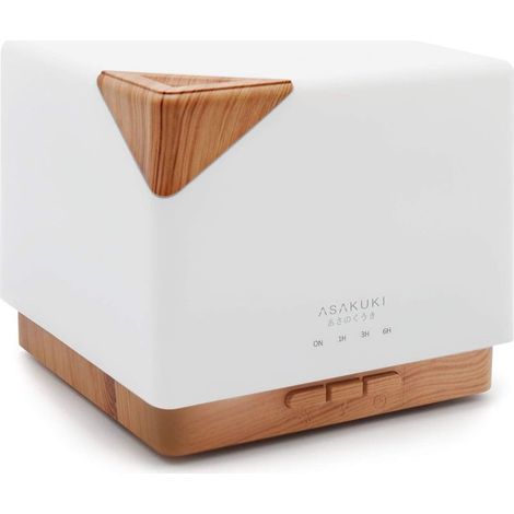 700ml Diffuseur d'Huiles Essentielles, Premium 5 en 1 à Ultrasons Electrique Vaporizer Humidificateur, Minuterie et Arrêt Automatique sans Eau, 7 Couleurs de Lumière LED pour Yoga, Maison (1/5)