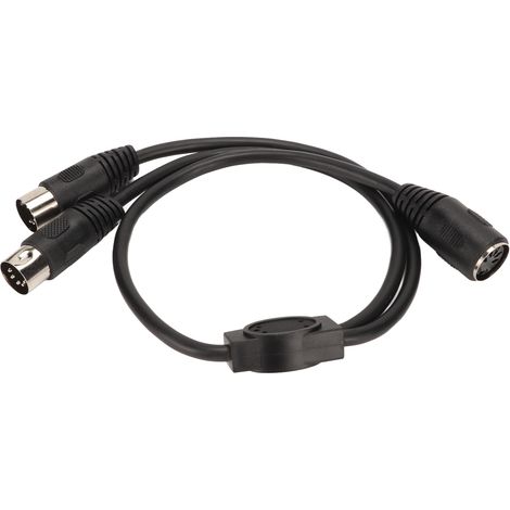 Câble Y DIN 5 broches femelle vers 2 mâles, 5 conducteurs, pour studios, splitter audio flexible (1/5)