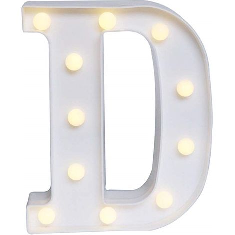 Luminaire LED Alphabet 26 Lettres Chiffres Symboles Cœur Amour pour Mariage Décoration Maison Fête Bar (1/5)