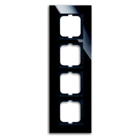 Busch-Jaeger Abdeckrahmen 4-fach Glas schwarz - carat® (1724-825), 2CKA001754A4325 (1/2)