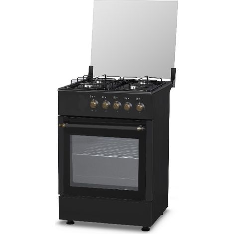 Cucina Staylux 4 Fuochi a Gas Forno a gas 60x60 LF66GG-40F BLACK/RUSTIC
