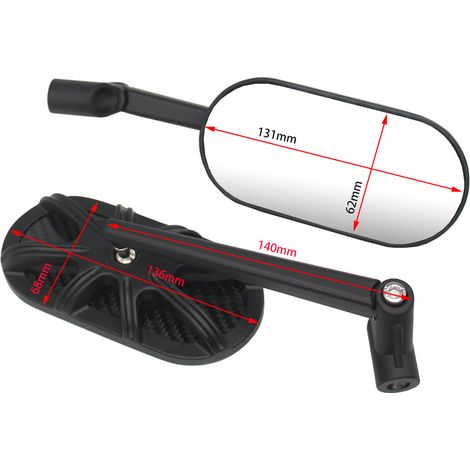 Motorcycle modification parts, compatible with CNC machined aluminum alloy and carbon fiber reflective mirrors for motorcycles and electric vehicles (1/5)