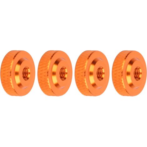 M4145 Handfestziehmuttern aus orange eloxiertem Aluminium, verkauft in 10er-Packungen. (1/5)