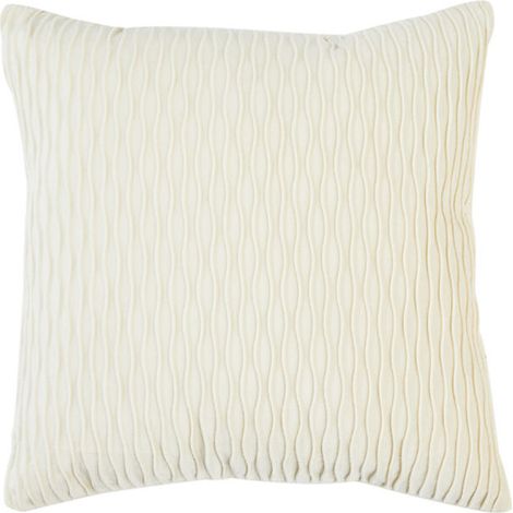 Housse de coussin velours, lot de 2 taies d'oreiller carrées, modernes et décoratives, 45x45 cm, blanc de riz pour salon, chambre. (1/4)
