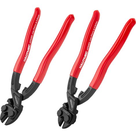 Lot de mini pinces coupe-boulons 200 mm - Pince coupante compacte à effet de levier élevé et pince coupante diagonale - Poignée antidérapante - Lame CRV - Coupe-chasse pour serrures, boulons (1/5)