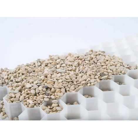 Stabilisateur de gravier - ECCOGRAVEL - 160x120 cm - 11,52 m2 (6 unités) Géotextile collé - Durabilité supérieure