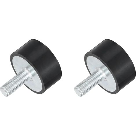 2 Pièces Supports en Caoutchouc Filetés M10 avec Tiges 40 x 20mm (1/5)