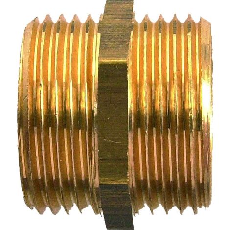 Mamelon double mâle 20/27 laiton - GARIS - D04004B (1/6)