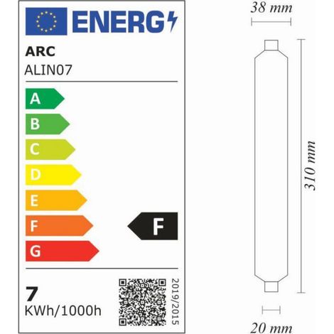 1 Tube LED S19,7W,750 Lumens,Blanc Neutre 4000K,Salle de Bain (1/4)