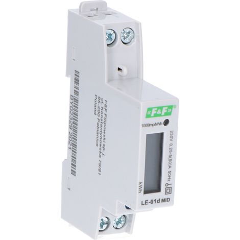 Compteur d'énergie monophasé 5(50)A indicateur de consommation de courant électrique (1/3)