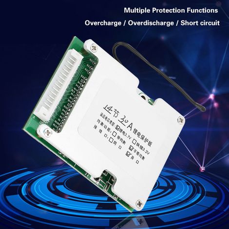 Carte de protection pour batterie lithium 14S 30A, carte PCB BMS pour cellules Li-ion 3,7 V (1/5)