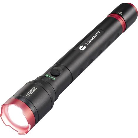TOOLCRAFT Lampada portatile regolabile, dimensione punto regolabile, con modalità strobo, Interfaccia USB Batterie rica (1/5)
