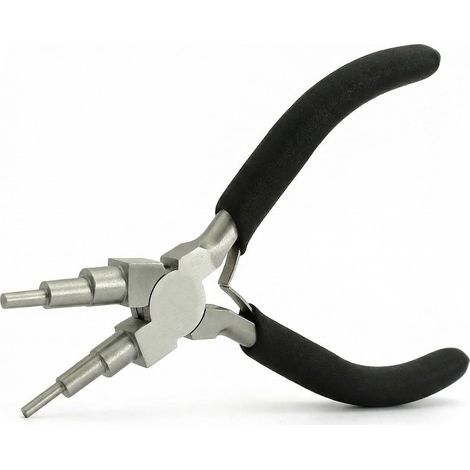 6 Steps Earring Making Pliers for Jewellery and Crafts - Head Diameter 2.5 to 9 mm - Comfortable Non-Slip Handles - High Carbon Steel Forging (1/5)
