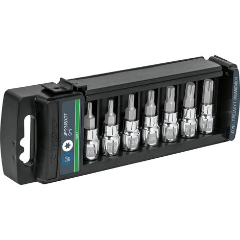 Juego de llaves vaso Torx, cuadro 3/8" - 7 piezas