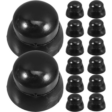 Capuchons D'écrous pour Aire de Jeux en Plastique Noir 20 Pièces M8/m10 (1/5)