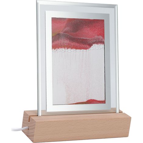 Lampe de bureau LED sablier décoratif, dessin animé fluide, ambiance créative pour bureau, salon, chevet, recharge USB, rouge, certifié CE/ROHS/FCC (vidéo incluse) (1/5)