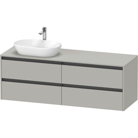 Duravit Ketho.2 plan de toilette sur console, découpe du bassin à (1/2)