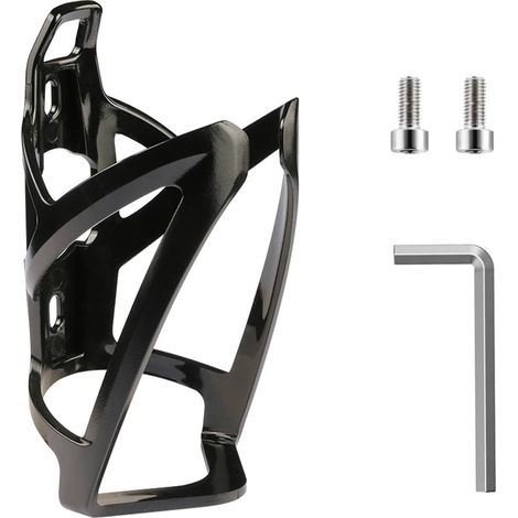 APEX Porte-bidon de vélo, porte-bidon et porte-gobelet légers avec vis, porte-gourde universel pour vélo (1 pièce, noir) (1/5)