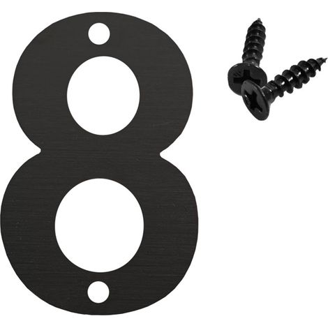 Chiffres Adresse Flottants - Métal Noir Résistant Aux Intempéries - Pour Jardin Garage Boîte Aux Lettres Extérieur - Haute Visibilité - 1 Pièce (1/5)