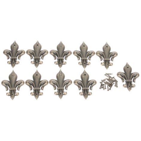 10 Pieces Corners Zinc Alloy Bronze Cyan for Jewelry Box DIY Cover Border Album Accessories 54x33mm (1/5)
