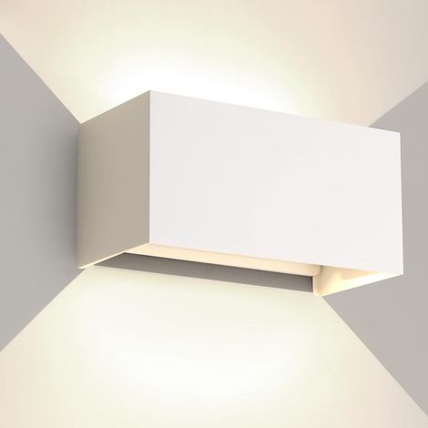 Applique LED rettangolare da Esterno 24W Fascio Luminoso Regolabile sopra e sotto IP65 luce naturale 4000K (1/5)