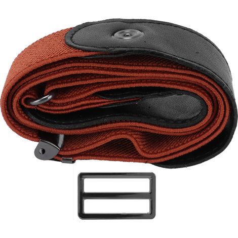 Ceinture extensible taille élastique jean mode homme femme accessoire vêtement boucle marron clair (1/5)