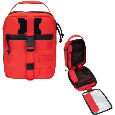 Reißbare IFAK Tasche Rot mit Molle-System und YKK-Reißverschluss