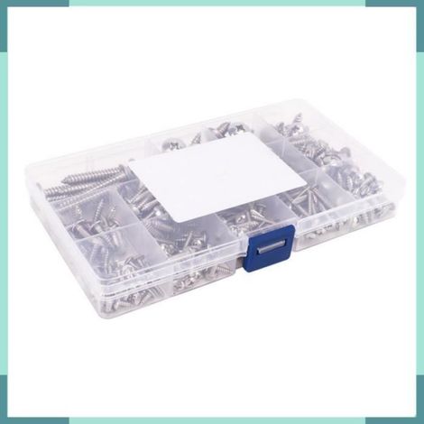 VBESTLIFE 255PCS Vis autoforeuse Croix à Tête Traversante en Acier Inoxydable 304 (1/4)