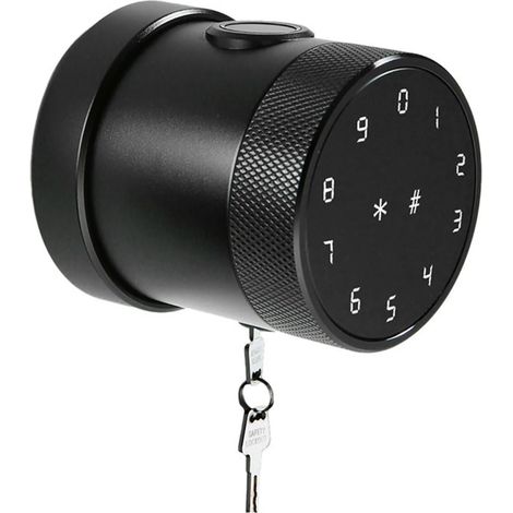 Tuya Application Serrure Intelligente Empreinte Digitale biométrique Serrure de Porte sans clé Tactile Clavier Carte électronique numérique Serrure de Porte (Color : Black Tuya) (1/4)