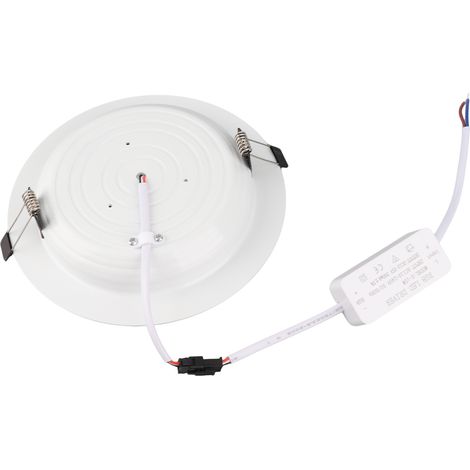 Spot encastré LED 15 W avec télécommande infrarouge, 16 couleurs et 4 modes clignotants, éclairage RGBW à intensité variable. (1/5)