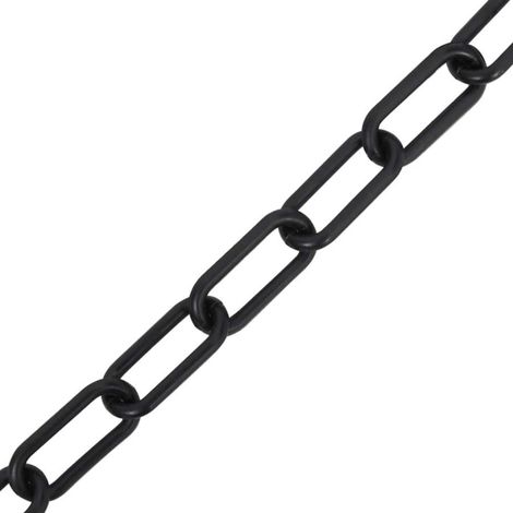 Catena Segnaletica Nera 100 m Ø6 mm in Plastica vidaXL