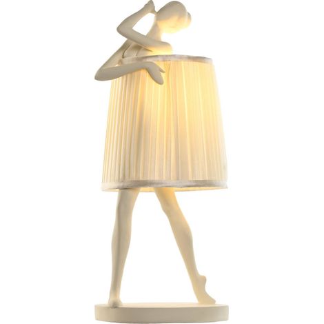 Lampe de salon design élégance danseuse blanche - Blanc crème doux (1/5)